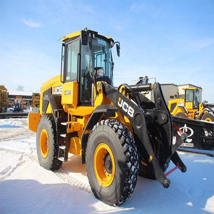 รถตักล้อยาง JCB 437 ประสิทธิภาพสูง เครื่องจักรก่อสร้าง น้ำหนัก 25800 กก. 0-2000 ชั่วโมง สีเหลือง พร้อมอุปกรณ์เสริมสีดำ - Product Image 1