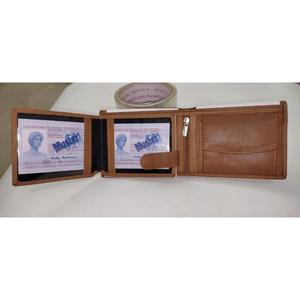 Portefeuille en cuir véritable pour homme, motif étoile, ouverture courte, mode, imperméable, broderie et décoration de lettres, durable, cadeau en espèces - Product Image 4