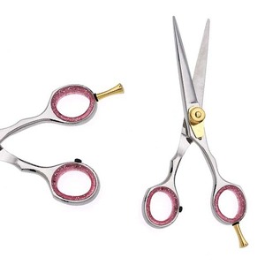 Tijeras de pelo de satén personalizadas, tornillo ajustable de bisel recto 4cr13, borde superafilado, acabado de peluquero, incluye belleza personalizada - Product Image 4