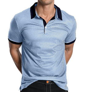Ajuste moderno transpirable algodón Premium ajuste Regular suave de talla grande hombres para camisas de punto impreso estilo Safari personalizable - Product Image 1