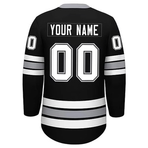 Maillot de hockey sur glace en polyester personnalisé 2025, conçu sur mesure avec impression par sublimation et logo d'équipe brodé, en vente - Product Image 1