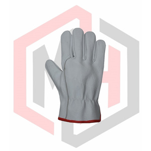 Gants de travail en cuir pour conducteur, protecteurs et imperméables pour la conduite et la soudure, gants doublés en polaire pour l'usine, gants enduits - Product Image 3