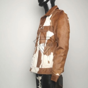 2025 ropa de abrigo de invierno de peso pesado ropa de calle transpirable High Street chaqueta de pelo de vaca de cuero Original para hombres - Product Image 6