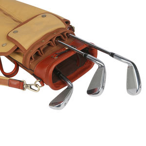 Bolsa de golf de lona y cuero Bolsa de Club Bolsa de lápices de rango de golf con bolsillo de bola - Product Image 5