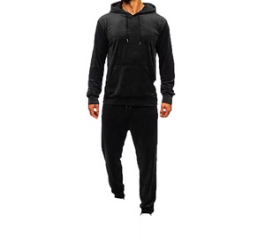 ชุดฝึกวิ่งจ๊อกกิ้งผ้าฝ้าย100% สำหรับผู้ชายชุดวอร์มเล่นกีฬาสองชิ้นกางเกงสำหรับฤดูใบไม้ร่วง - Product Image 5