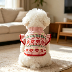 Maglione per Cani VPETBR Lussuoso ed Elegante, Personalizzato per Teddy, Pomeranian, Elastico e Resistente all'Usura, con Motivo <span class=keywords><strong>a</strong></span> Cuori per Bassotto, Invernale per Gatti - Product Image 2