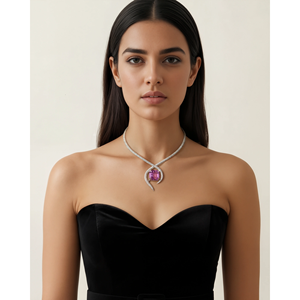 Collar de Diamantes con Kunzita - Product Image 3