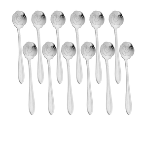 Tea Spoon Mirrored Steel Spoon 6-Pieces Hot Sales Reusable Coffee Stainless Steel Teaspoon Custom <b>Ice</b> <b>Cream</b> Spoon - Product Image 3