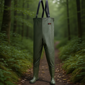 Waders vert olive taille standard 47 avec bottes de sécurité S5 EN20345 Conformité Norvège - Product Image 3