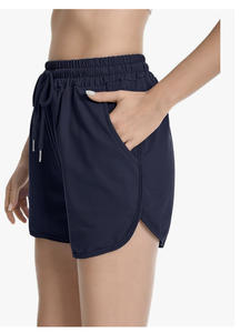 Pantalones Cortos Deportivos de Verano para Mujer, Pantalones Cortos Casuales de Algodón, Dobladillo Curvo, Cordón Ajustable, Pantalones Cortos Deportivos de Jersey con Bolsillos, Nuevo - Product Image 6