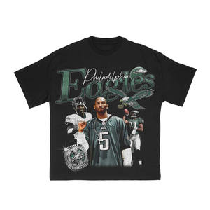 Venta al por mayor Oem Brand Dtg Print Logo Custom Designer Heavyweight 230-250 Gsm Plus Size Streetwear Camiseta de alta calidad para hombres - Product Image 4