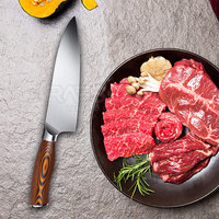Pisau koki, pisau dapur dengan pegangan kayu karbon tinggi Jepang Stainless Steel koki dapur Steak