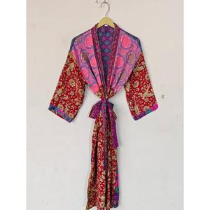 Kimono de Seda Suave con Estampado Floral Personalizado, Batas Térmicas de Verano para Dama de Honor PARA EL Hogar, Boda, Traje de Novia, Otoño - Product Image 3