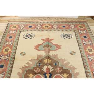Grand tapis vintage 6,4x8,9 pi (195x272 cm), tapis turc brun à pois - Product Image 3