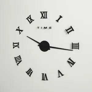 <b>Modern</b> Metal Vintage Artist Design 18 Inch Round Mirror Wall <b>Clock</b> with Glass UV Printing for Living Room Decoration Wall <b>Clock</b> - Product Image 6