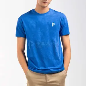 Nueva Camiseta de manga corta de algodón para hombre, ropa informal transpirable de punto de alta calidad para todas las estaciones - Product Image 1