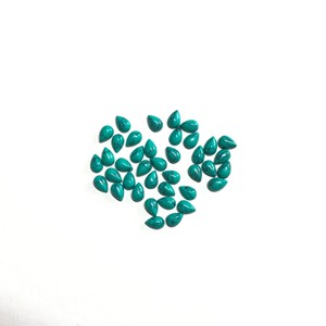 Piedra preciosa de turquesa sintética de 3x4mm, piedra preciosa de cabujón de pera suelta, precio al por mayor, de alta calidad Natural piedra preciosa, piedra de buen Color - Product Image 5