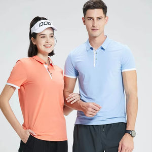 Vente en gros 100% T-shirt en fibre de polyester T-shirt polo unisexe avec logo brodé personnalisé pour hommes Polo de golf uni imprimé personnalisé - Product Image 1