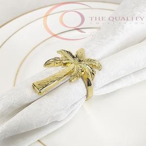 Ensemble d'anneaux de serviette en métal élégant, conçu pour les tables à manger, avec un look luxueux et élégant pour les mariages et les occasions spéciales - Product Image 1