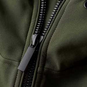 Veste Softshell en toile avec col montant et fermeture éclair complète avec logo imprimé personnalisé pour hommes prix de gros - Product Image 6