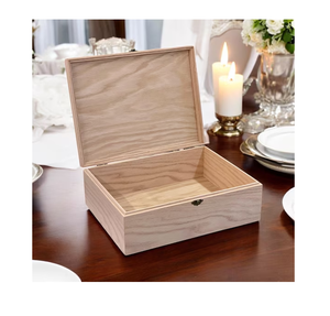 Caja de Joyería de Madera de Alta Demanda, Precio de Fábrica al por Mayor, Venta Caliente, Caja de Joyería de Madera Personalizada sin Acabado para Regalo - Product Image 1