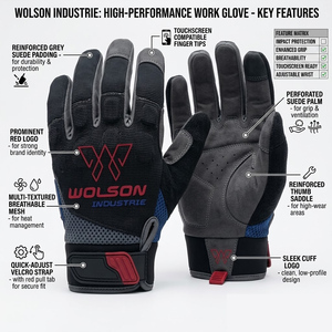Guantes de Entrenamiento CrossFit con Dedos Completos, Transpirables, para Gimnasio, Levantamiento de Pesas, Ejercicio Físico y Entrenamiento de Fuerza - Product Image 2