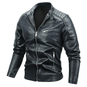 Chaqueta de cuero de calidad superior para hombre estilo con chaqueta de cuero Original 100% chaquetas de cuero suave para hombre - Product Image 3