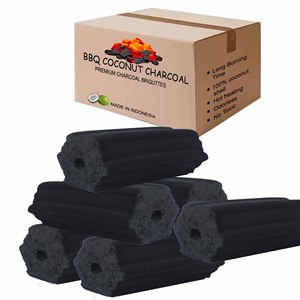 Briquetas de barbacoa de carbón negro de alta calidad más vendidas, cáscara de coco natural, favorito de los compradores europeos para eventos al aire libre - Product Image 2