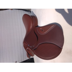 Selle de dressage anglaise en cuir DD de qualité supérieure marron foncé véritable Double inspecté siège souple confortable Durable - Product Image 4