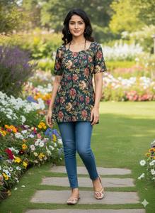 Kurtis y Túnicas Cortas de Algodón Mágico Premium para Uso Diario e Informal, para Mujer, Tallas Grandes Disponibles, Kurtis a Bajo Precio - Product Image 5