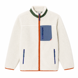 <b>Men</b> <b>Sherpa</b> Fleece <b>Jacket</b> 360g Anti-Bacterial Breathable Color Block Zip-Up Front Custom Logo Eco-Friendly Winter Outerwear - Product Image 1
