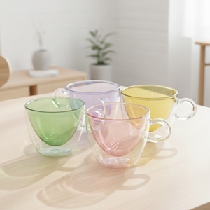 Vente en gros de tasses en verre borosilicate à double paroi résistantes à la chaleur 3306209-0.25, style Europe du Nord, origine TW, pour un usage quotidien - Product Image 4