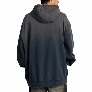 Sudaderas con capucha sueltas lavadas 350Gsm de algodón personalizadas de fábrica, sudaderas con capucha de mujer extragrandes con hombros caídos informales - Product Image 6