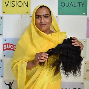 100% naturel non transformé pas cher double trame faisceaux crépus bouclés 8-32 pouces vendeur vierge brut indien extensions de cheveux humains - Product Image 2