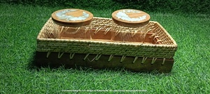 ชุดโหลอะคริลิคสุดหรูพร้อมฝาปิดฝังมุกและถาดไม้ใส่ฉลองวันรอมฎอน - Product Image 6