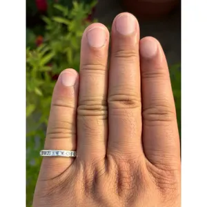 925 Silver Eternity Band <b>Ring</b> with <b>Moonstone</b> for Wedding Occasions - Product Image 3