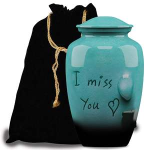 Urnas Funerarias Humanas Hechas a Mano con Capacidad de 200 Cu. en. con Bolsa de Protección de Terciopelo - Product Image 1