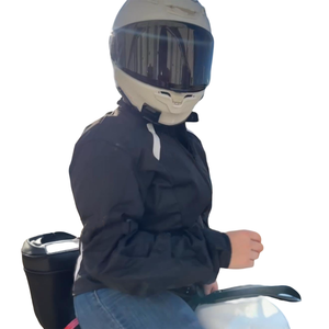 Chaqueta de moto de aspecto elegante, cuello levantado, cremallera frontal, ropa de seguridad, mangas largas, chaquetas de poliéster transpirables para motocicleta - Product Image 2