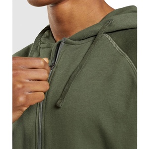 Plain High Quality Blank Heavyweight Fleece Full Zip up Hoodie Set Custom Logo Men's Hoodies & <b>Sweatshirts</b> - Product Image 5