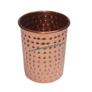 Haute vente et meilleure qualité verre de cuivre pur martelé conception gobelet d'eau potable pour la maison hôtel à un prix abordable - Product Image 1