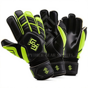 Strong <b>Grip</b> <b>Control</b> Secure Wrist Design Professional High Quality Unisex Latex Goalkeeper Gloves Non-Slip Hook Loop Closure - Product Image 4