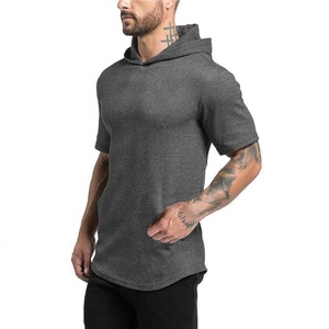 Good Quality Polyester Fitness Short Sleeve <b>Tight</b> OEM QUICK DRY logo Custom Design Blank Plain <b>T</b>-<b>shirt</b> for men DDP Shipping - Product Image 3