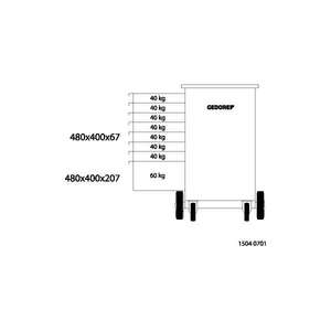 Banco de Trabajo Móvil Gedore con 8 Cajones, Gabinete de Herramientas Premium para una Organización Práctica en Movimiento - Product Image 3