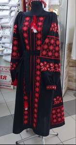 Vestidos ucranianos de diseñador de alta moda para mujer, ropa de fiesta de manga larga bordada, vestido bordado hecho a mano hasta el suelo - Product Image 3