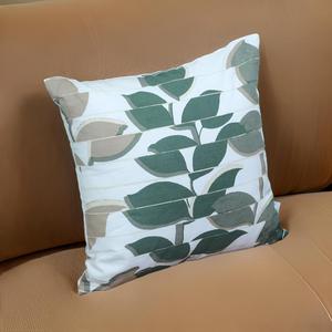 Multi-Colour Printed Cotton Pillow & <b>Cushion</b> Cases Pure Broken Leaves Pattern with <b>Silk</b> for Home Interiors Hotels and Gardens - Product Image 1