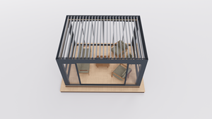 Louvred Pergola อลูมิเนียมขนาดกะทัดรัดทนทานเคลือบผงด้วยระบบกลางแจ้ง - Product Image 4