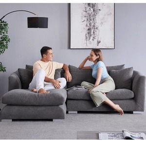 Sofá Seccional en Forma de L de Tela Chenille, Estilo Nórdico Moderno y Simple, para Sala de Estar, Desmontable y Lavable, Novedad Global - Product Image 5