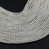 Perles de culture d'eau douce naturelles de qualité supérieure, forme de pomme de terre lisse, 4 mm, perles de culture naturelles pour la fabrication de bijoux, collier et bracelet