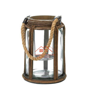 Portavelas de madera Acacia Linternas colgantes Fabricante Linterna de madera de alta calidad para Navidad y decoración del hogar - Product Image 3