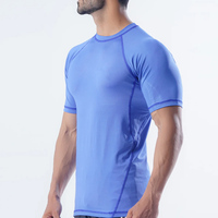 T-shirt de compression OEM pour homme, coupe régulière, couche de base, séchage rapide, respirant, imprimé, été, grande taille, tissu sportif